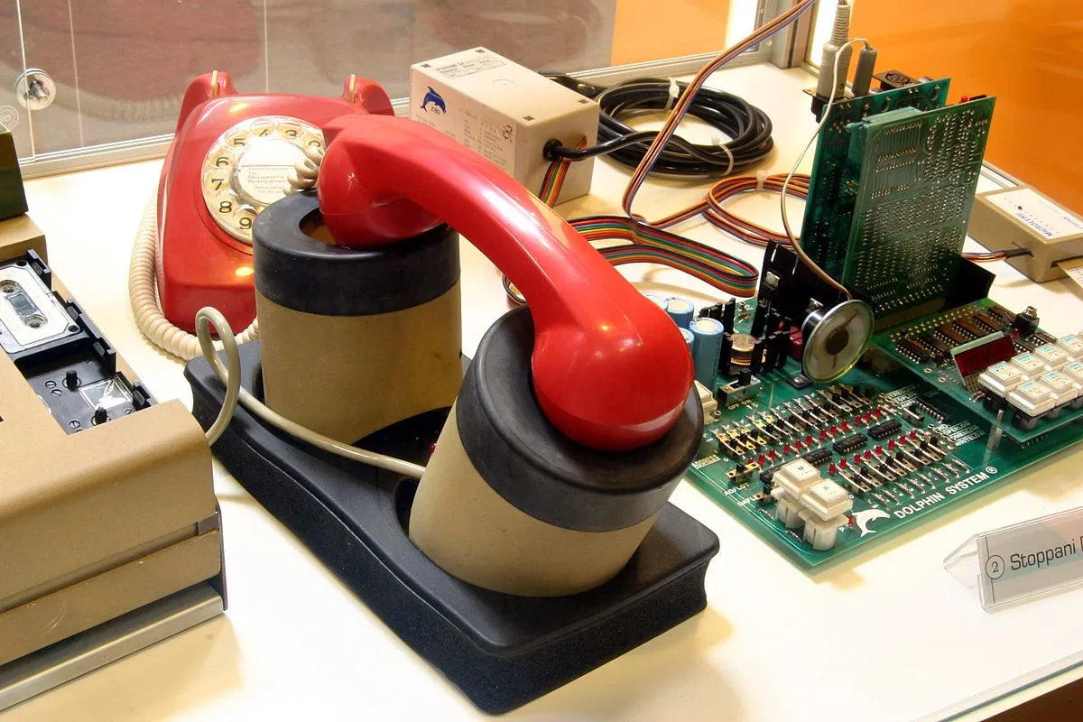 An acoustic coupler modem from the 1970s - the precursor to modern audio interfaces